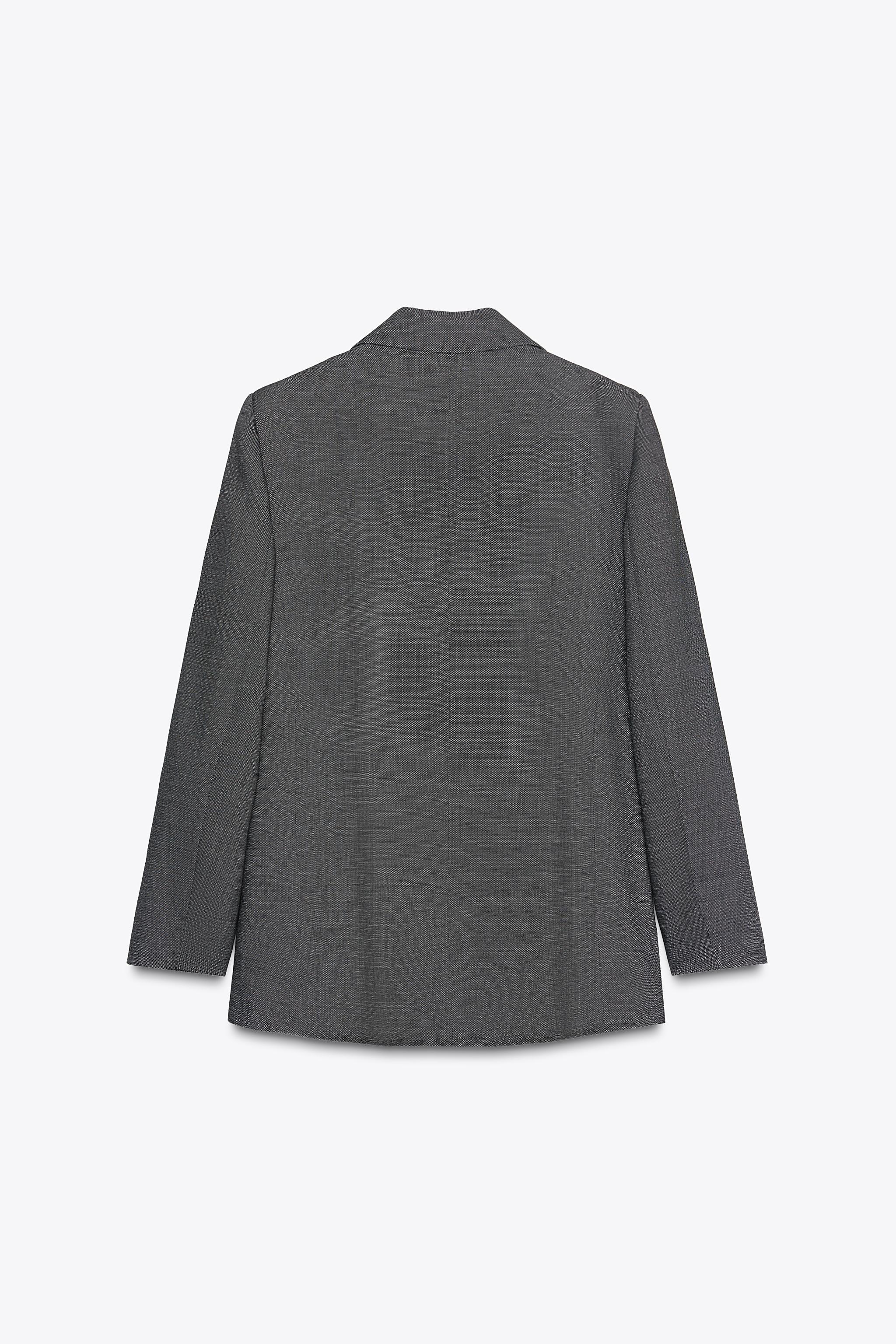 DOUBLE BREASTED BLAZER WITH SHOULDER PADS